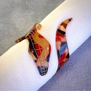 Vintage alligator plexi/acrylic cuff